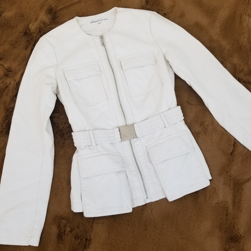 Kenneth Cole Pebble Faux Leather Jacket